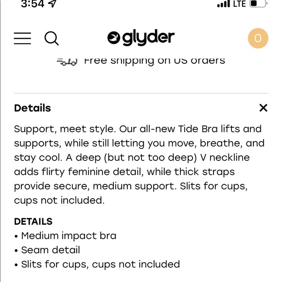 NWT Glyder Tide Bra-Black Static Size XL - Picture 11 of 13